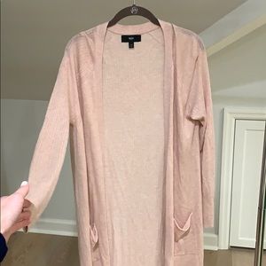 Pink duster cardigan